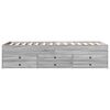 vidaXL Lit de jour avec tiroirs sans matelas sonoma gris 100x200 cm