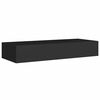 vidaXL &Eacute;tag&egrave;res &agrave; tiroirs murales 2 pcs Noir 60x23,5x10 cm MDF