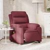vidaXL Fauteuil de massage inclinable &eacute;lectrique Rouge bordeaux Tissu