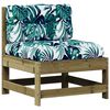 vidaXL Salon de jardin 7 pcs avec coussins bois de pin impr&eacute;gn&eacute;
