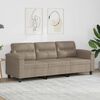 vidaXL Canap&eacute; &agrave; 3 places Taupe 180 cm Tissu microfibre