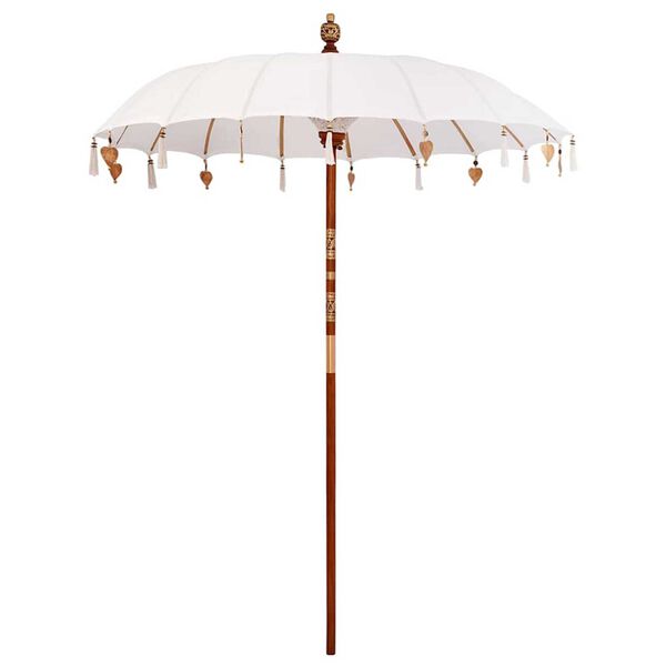 vidaXL Parasol balinais avec base 260 180-190 cm