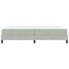 vidaXL Lit &agrave; ressorts avec matelas Gris clair 200 x 200 cm tissu