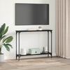 vidaXL Table console Ch&ecirc;ne noir 100 x 22,5 x 75 cm Bois d'ing&eacute;nierie