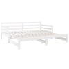 vidaXL Lit coulissant sans matelas blanc 2x(80x200)cm