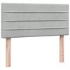 vidaXL Sommier &agrave; lattes de lit et matelas et LED gris clair 80x210 cm velours