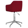 vidaXL Chaise pivotante de bureau Rouge bordeaux Tissu