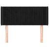 vidaXL T&ecirc;te de lit avec oreilles Noir 83x16x78/88 cm Velours