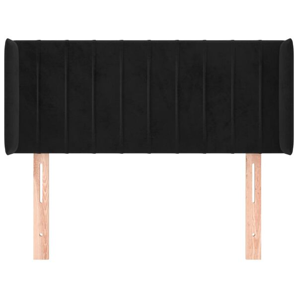 vidaXL T&ecirc;te de lit avec oreilles Noir 83x16x78/88 cm Velours