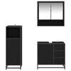 vidaXL Ensemble de mobilier de salle de bain 3 pcs Ch&ecirc;ne noir
