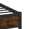 vidaXL Cadre de lit en m&eacute;tal sans matelas ch&ecirc;ne fum&eacute; 183x213 cm