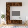 vidaXL Ensemble de meubles TV 7 pcs Ch&ecirc;ne fum&eacute; Bois d'ing&eacute;nierie