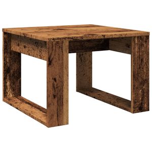 vidaXL Table d'appoint vieux bois 50x50x35 cm bois d'ing&eacute;nierie