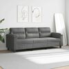vidaXL Canap&eacute; &agrave; 3 places Gris fonc&eacute; 180 cm Tissu microfibre