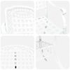 vidaXL Ensemble de salle &agrave; manger pour jardin 7 pcs Blanc Aluminium