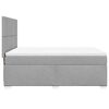 vidaXL Sommier &agrave; lattes de lit avec matelas Gris clair 160x200cm Tissu