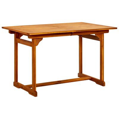 vidaXL Table à dîner de jardin (120-170)x80x75 cm Bois d'acacia massif