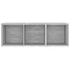 vidaXL Meuble TV gris béton 107x35x37 cm bois d’ingénierie