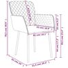 vidaXL Chaises &agrave; manger lot de 2 Cr&egrave;me Velours