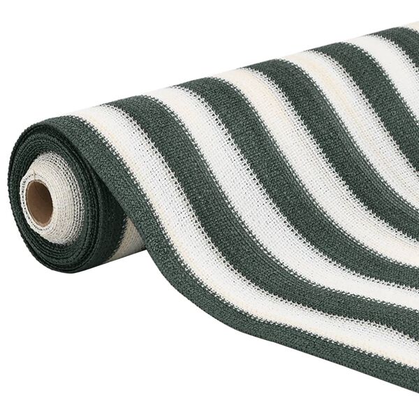 vidaXL Filet brise-vue vert et blanc 1,5x10 m PEHD 150 g/m&sup2;