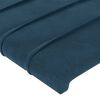vidaXL T&ecirc;te de lit avec oreilles Bleu fonc&eacute; 203x23x118/128 cm Velours