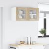 vidaXL Armoire suspendue avec porte 2 pcs Ch&ecirc;ne Sonoma 40 x 31 x 40 cm