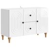 vidaXL Meuble TV Blanc brillant 89 x 34,5 x 60 cm Bois d'ing&eacute;nierie