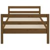 vidaXL Cadre de lit sans matelas marron miel 90x200 cm bois pin massif
