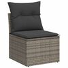 vidaXL Salon de jardin 11 pcs avec coussins gris r&eacute;sine tress&eacute;e