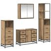 vidaXL Ensemble de mobilier de salle de bain 4 pc Ch&ecirc;ne artisanal