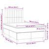 vidaXL Sommier &agrave; lattes de lit matelas et LED cr&egrave;me 120x190 cm tissu