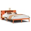 vidaXL Lit biblioth&egrave;que sans matelas cire marron 150x200 cm pin massif