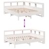 vidaXL Lit biblioth&egrave;que sans matelas blanc 140x190 cm bois pin massif