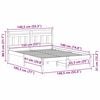vidaXL Cadre de lit Marron 135 x 190 cm Pin massif