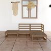 vidaXL Salon de jardin 4 pcs marron miel bois de pin massif