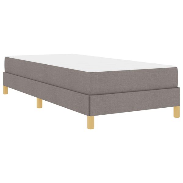vidaXL Lit &agrave; ressorts avec matelas Taupe 90 x 190 cm tissu