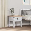 vidaXL Table d'appoint avec tiroir Blanc 50 x 50 x 50 cm Pin massif