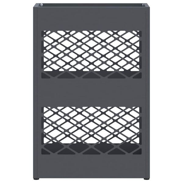 vidaXL Porte-parapluie avec stockage Anthracite 28 x 12 x 41 cm Acier