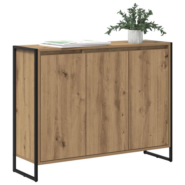 vidaXL Meuble d'appoint Ch&ecirc;ne artisan 96,5 x 30 x 75 cm