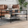 vidaXL Table basse sonoma gris 100x100x48,5 cm bois d'ing&eacute;nierie