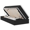 vidaXL Lit avec rangement et matelas Noir 90 x 200 cm Polyester