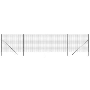 vidaXL Cl&ocirc;ture en treillis m&eacute;tallique anthracite 2,2x10 m