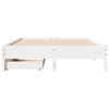 vidaXL Cadre de lit sans matelas blanc 120x190 cm bois de pin massif