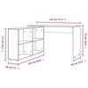 vidaXL Bureau d'angle Ch&ecirc;ne fum&eacute; Bois d'ing&eacute;nierie