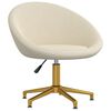 vidaXL Chaises &agrave; manger lot de 2 cr&egrave;me velours