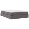 vidaXL Lit avec rangement et matelas Gris 140 x 200 cm Simili cuir