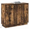 vidaXL Buffet LED Ch&ecirc;ne fum&eacute; 90 x 32 x 75 cm Bois d'ing&eacute;nierie