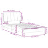 vidaXL Cadre de lit sans matelas Hanko bleu 100x200 cm velours
