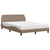 vidaXL Lit avec matelas Dover cappuccino 120x200 cm similicuir