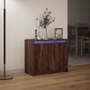 vidaXL Buffet avec LED ch&ecirc;ne marron 72x34x61 cm bois d'ing&eacute;nierie